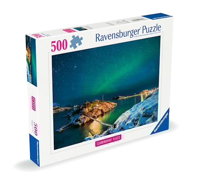 Produktbilde 5 for Puslespill Northern Lights In Bergsfjord 500 brikker Ravensburger