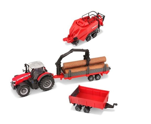 Produktbilde 1 for Massey Ferguson 8740s Jordbruks traktor med 3 Tilbehør til tilhenger 10 cm