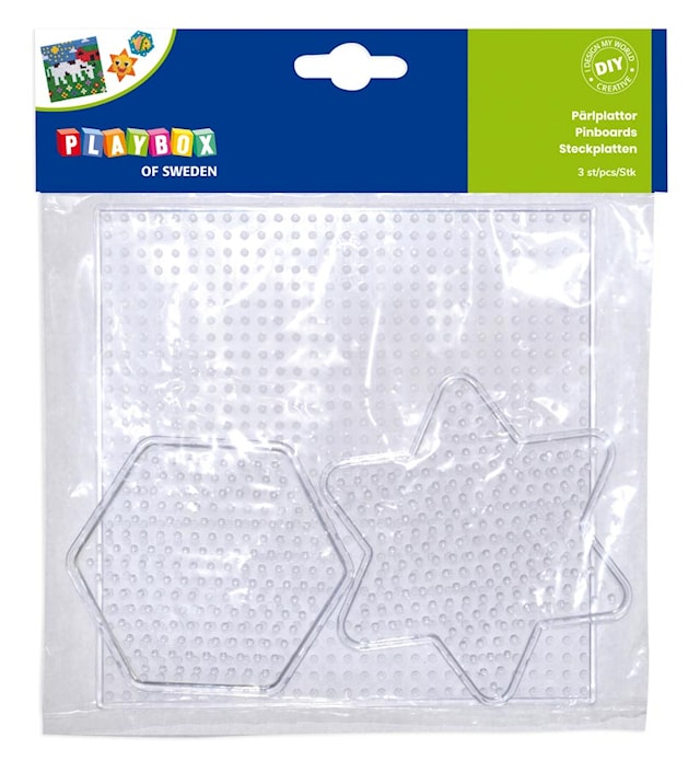 Tuotekuva 2 - Helmialustat, läpinäkyviä, 3 kpl, Playbox
