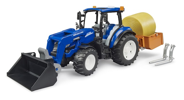 New Holland T5 Traktor med Höbal Bruder