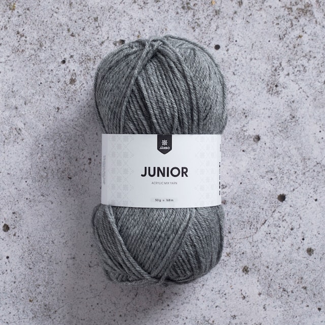 Junior Garn Akrylmix 50 g Grå (67026) Järbo