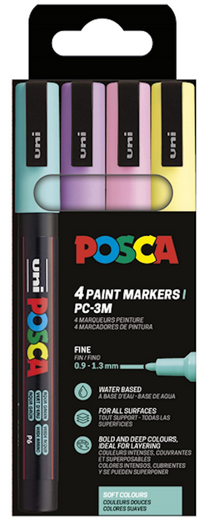 Posca Marker Set 4-p Soft Colors