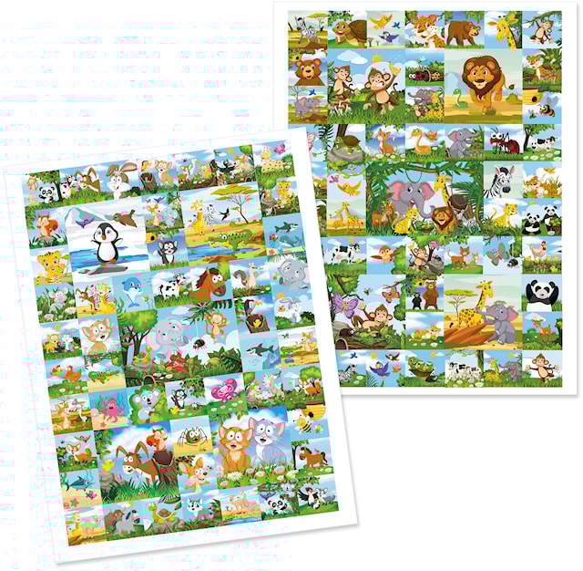 Produktbild 3 för Gulliga Djur Klistermärken Hologram 100-pack Sense