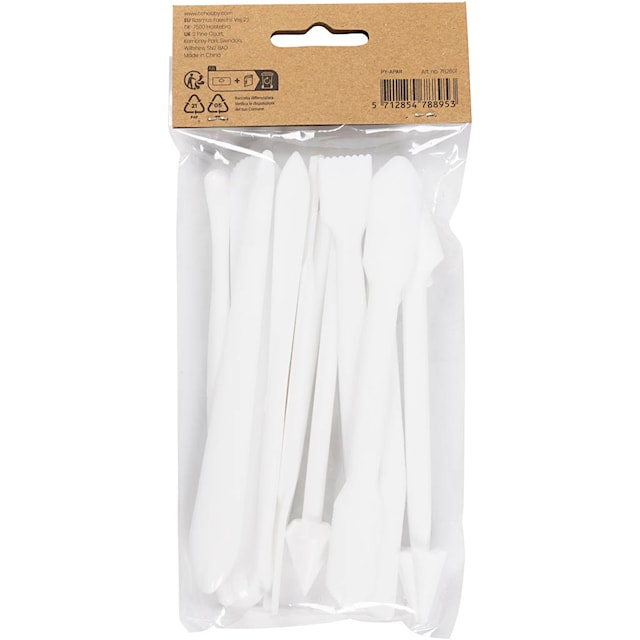 Produktbild 3 för Modelleringspinnar vit 12 st