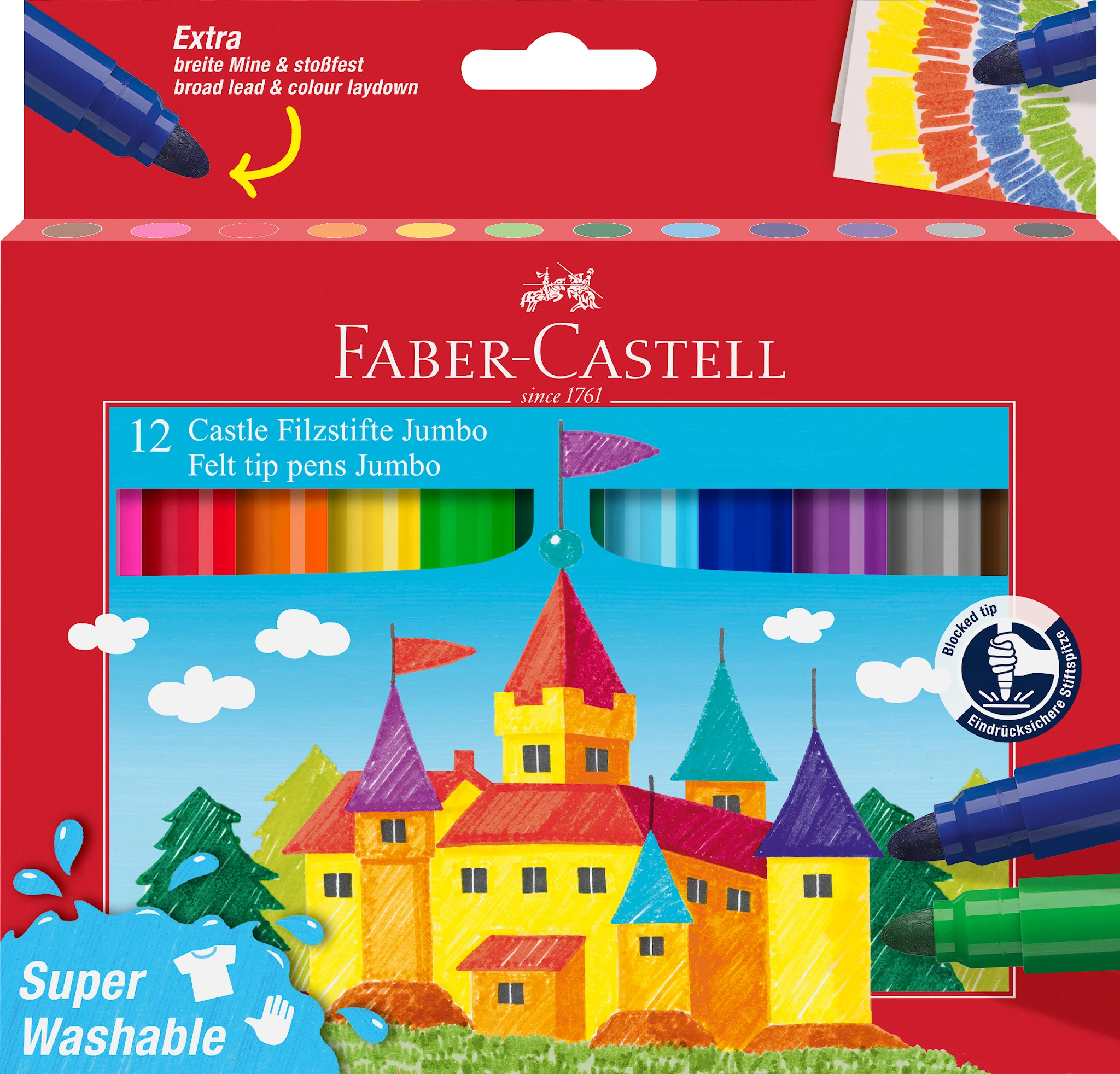 Tuotekuva ille Tussi Jumbo 12 kpl Faber-Castell