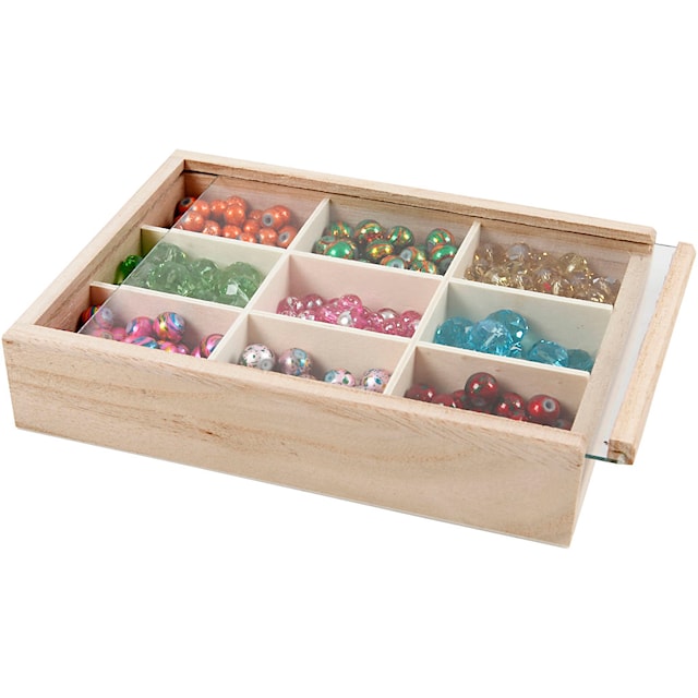 Tuotekuva 8 - Lokerikko liukuvalla lasikannella, S: 3,5 cm, koko 17x13 cm, 1 kpl