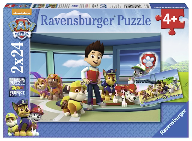Produktbilde 1 for Paw Patrol m/venner Puslespill 2x24 brikker Ravensburger