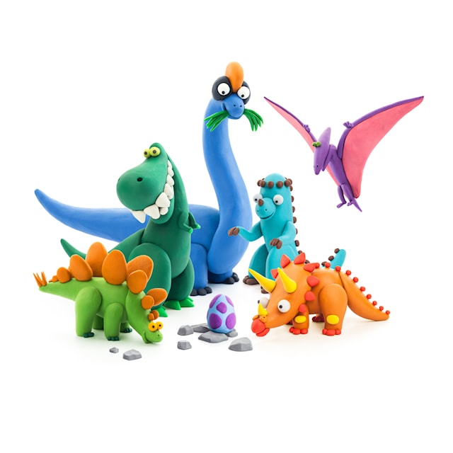 Produktbild 2 för Modellera Dinos 15-pack lufttorkande Hey Clay