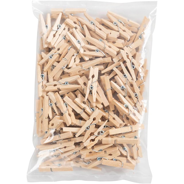 Produktbild 2 för Klädnypor Mini i Björk 3 cm 100-pack