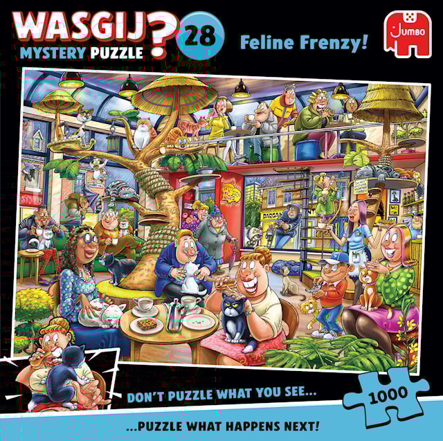 Produktbild 1 för Wasgij Mystery 28 Pussel Feline Frenzy! Pussel 1000 bitar