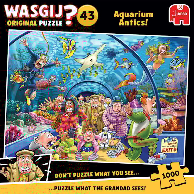 Produktbild 1 för Wasgij Original 43 Pussel Aquarium Antics! Pussel 1000 bitar