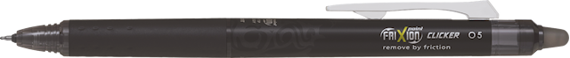 FriXion Point Clicker 0.5 - Rollerball-kynä geelimusteella - Musta - Kapea kärki Pilot