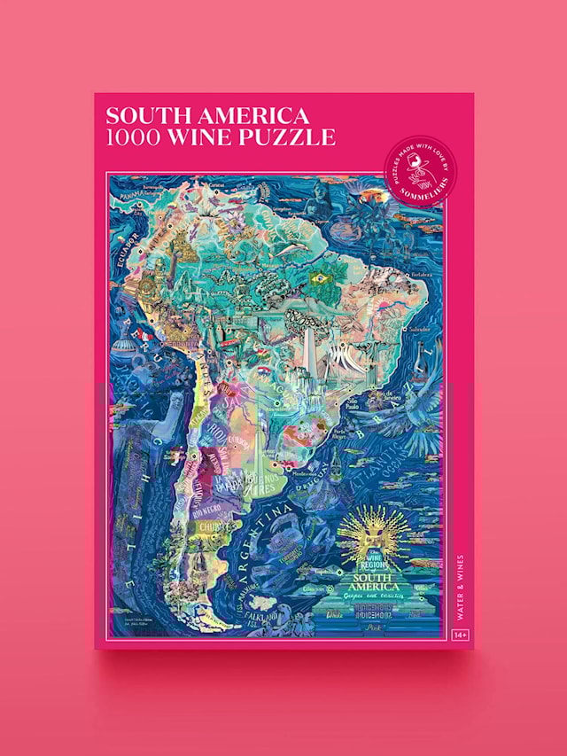 Produktbild 1 för Vinpussel - South America 1000 bitar, Water & Wines