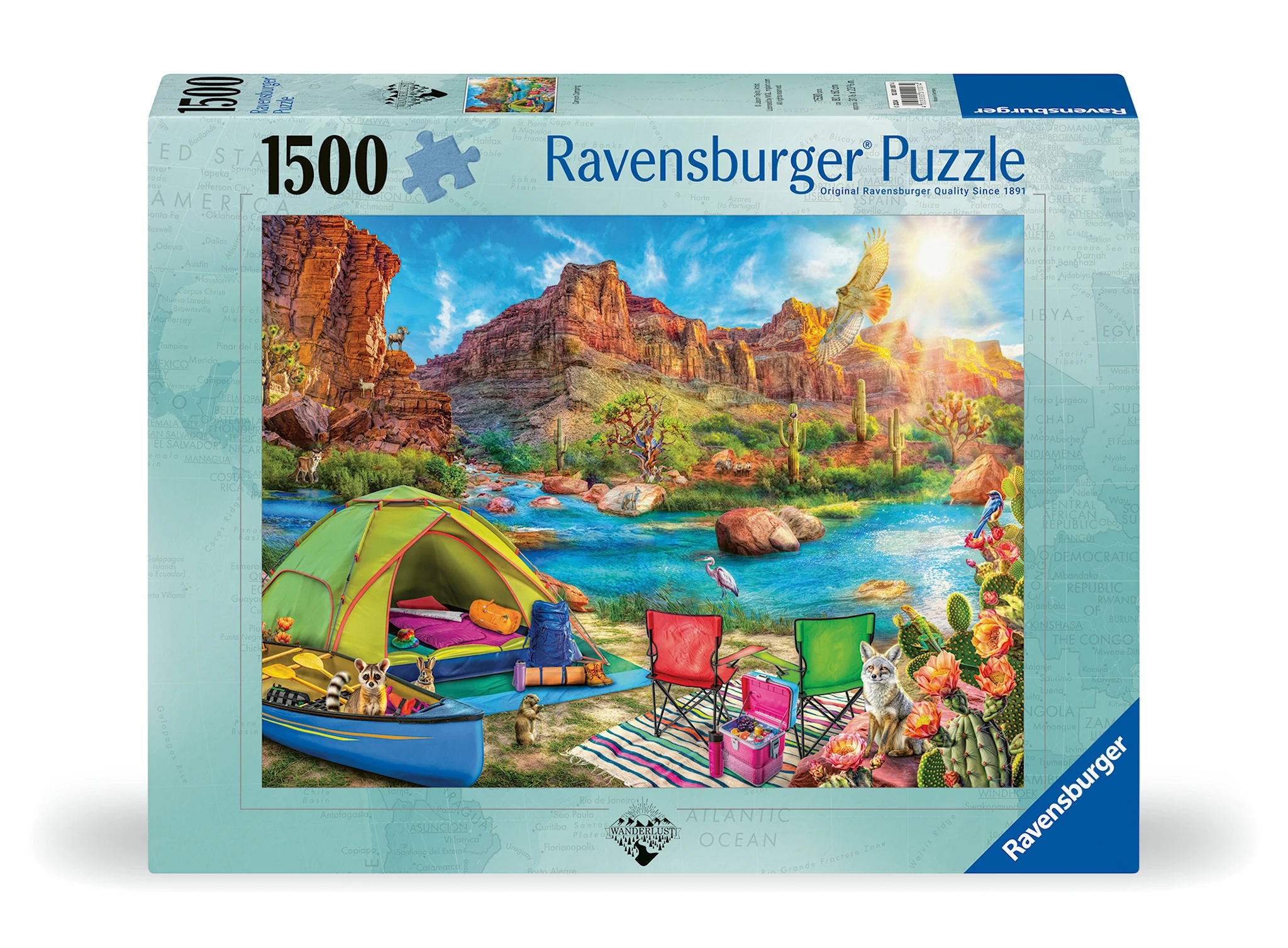 Tuotekuva ille Palapelit Canyon Camping 1500 palaa, Ravensburger