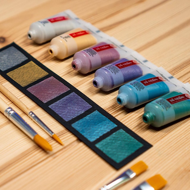 Produktbild 2 för Akrylfärger Metallic 12 ml 6-pack Talens Art Creation