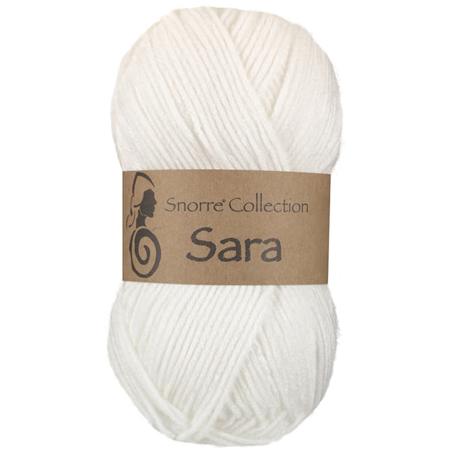 Sara Akrylgarn 50 gr Vit 900, Viking Snorre