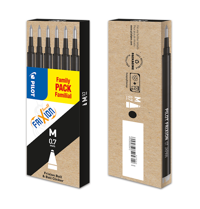Tuotekuva 2 - Pilot Frixion refill 6-pakkaus musta