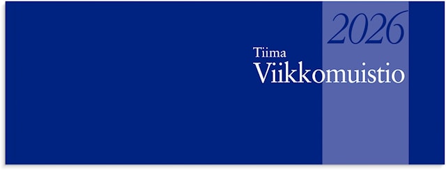 Tuotekuva 1 - Kalenteri 2026 Tiima 7 viikkomuistio liimattu 255x95 mm Sininen Burde