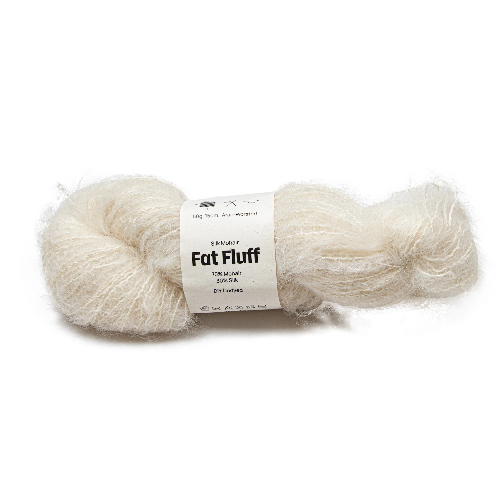 Tuotekuva ille Mohair-Silkki Fat Fluff 50 gr DIY Undyed A732 Adlibris