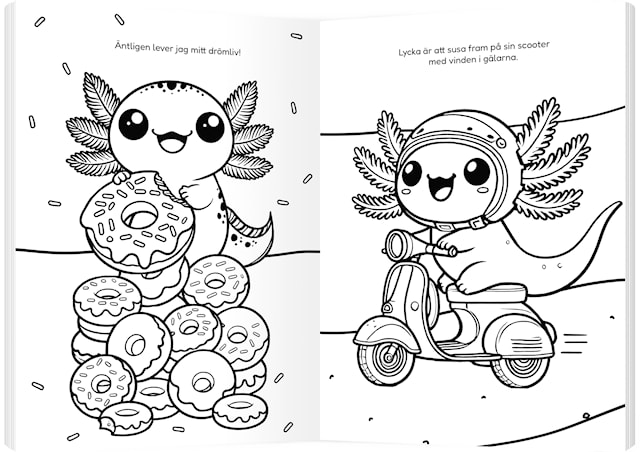 Produktbilde 2 for Malebok Axolotl Egmont Kärnan.