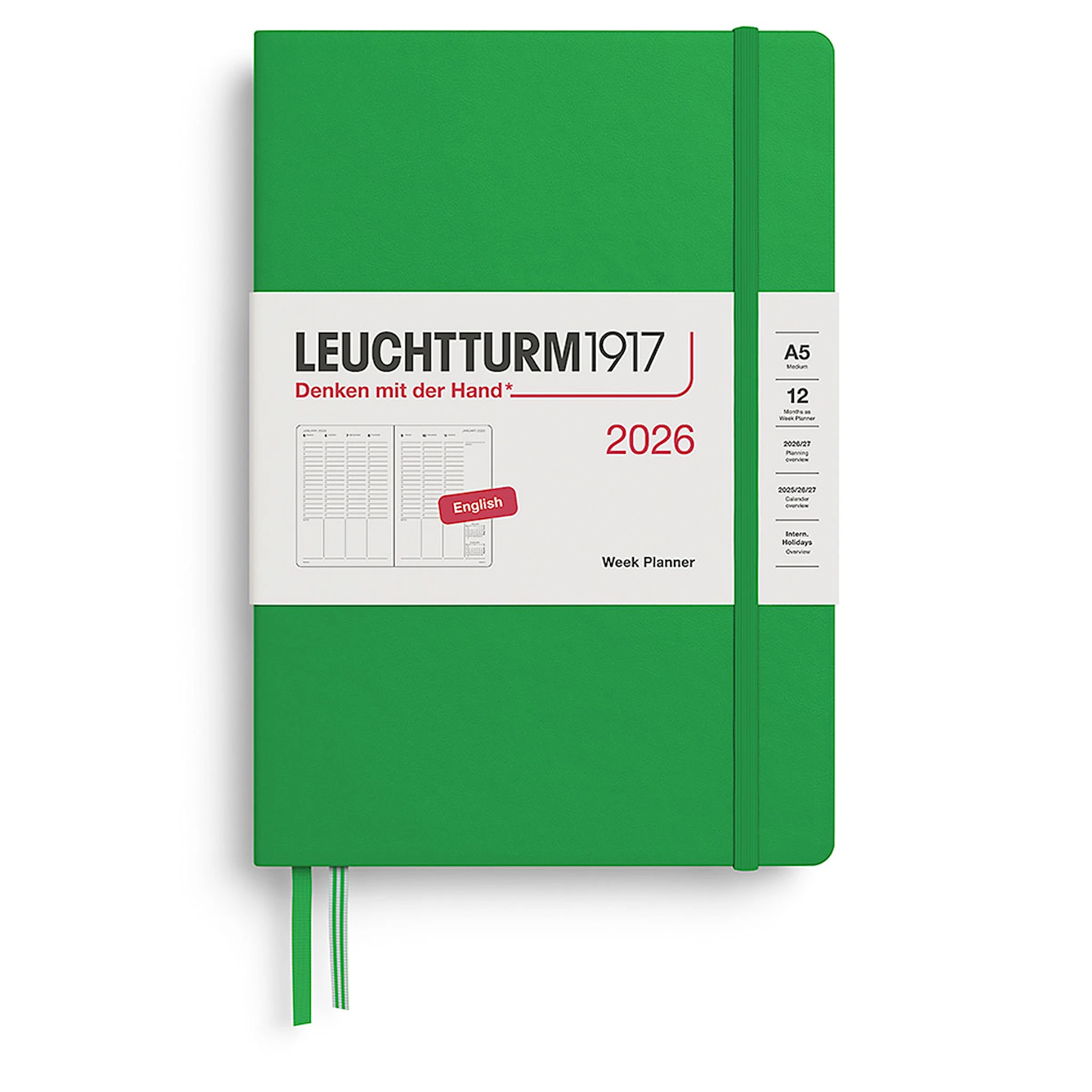 Produktbilde for Week Planner 2026 A5 Spring Leaf Leuchtturm1917