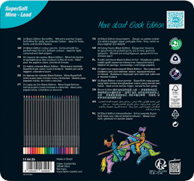 Produktbilde 5 for Färgpennor Black Edition Metalletui 24-p, Faber-Castell