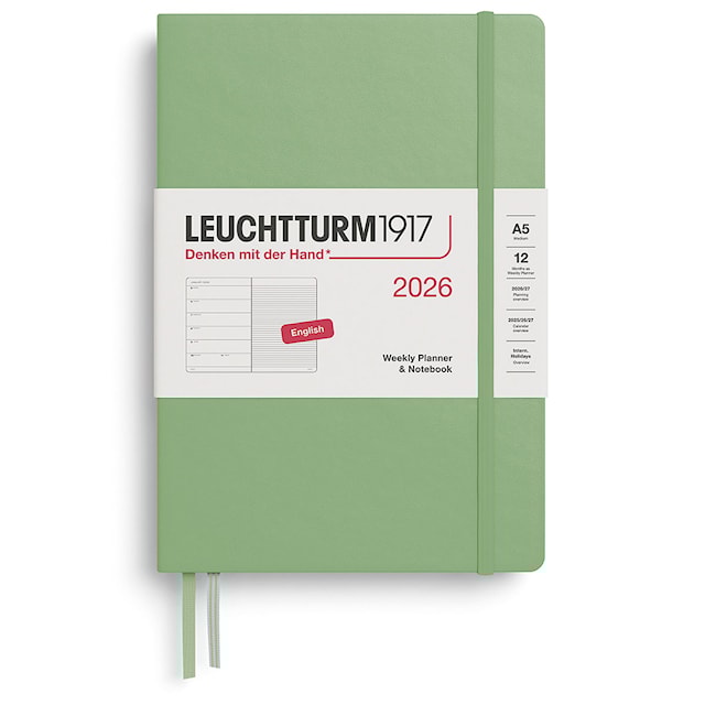 Weekly Planner & Notebook 2026 A5 Sage Leuchtturm1917