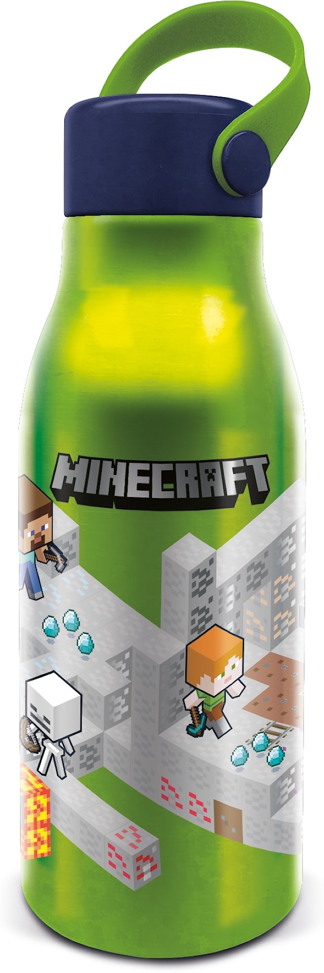 Minecraft Vattenflaska Aluminium med Handtag