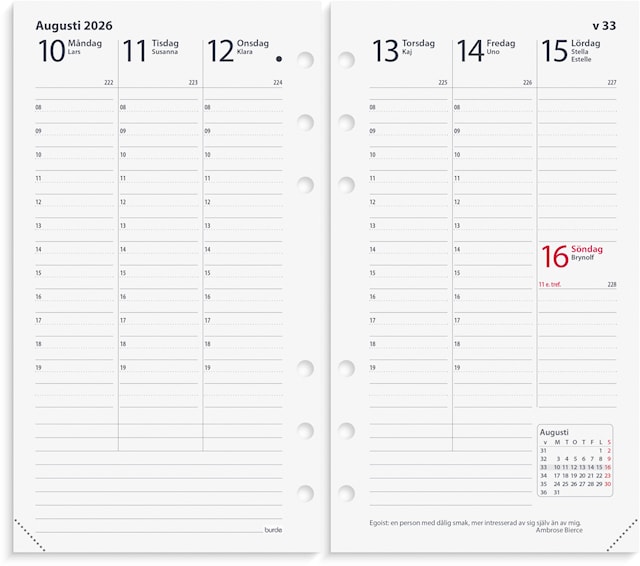 Produktbild 2 för Kalender 2026 Regent Kalendersats Interplano XL 95x170 mm Burde