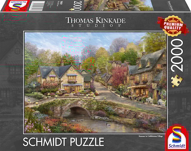 Produktbild 1 för Summer In Cobblestone Village Pussel 2000 Bitar Schmidt
