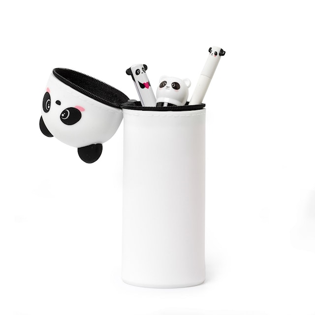 Produktbilde 3 for Pennal Panda Av Silikon Med Glidelås 18,5 cm Kawaii
