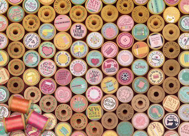 Produktbilde 4 for Puslespill Sew Happy! 1000 brikker, Cobble Hill