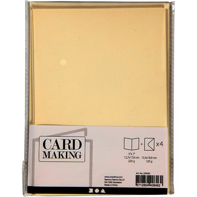 Produktbild 2 för Kort och Kuvert Råvit 13x18 cm 4-pack