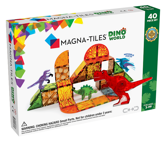Tuotekuva 1 - Magna-Tiles Dino-maailma, 40 palaa
