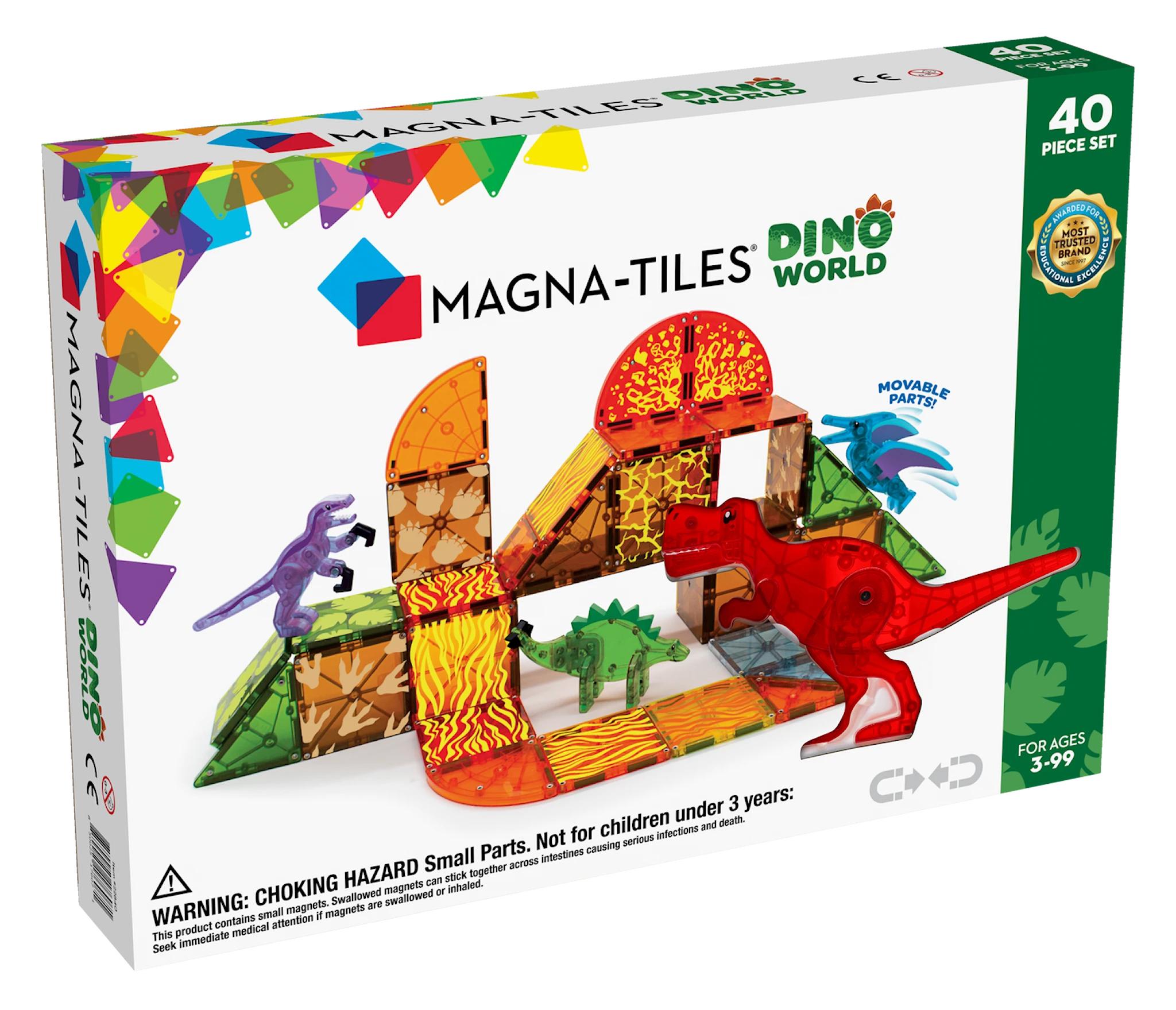 Produktbild för Magna-Tiles Dino World, 40 bitar