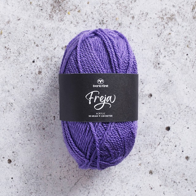 Freja Garn Akryl 50 g lilla 63 Svarta Fåret