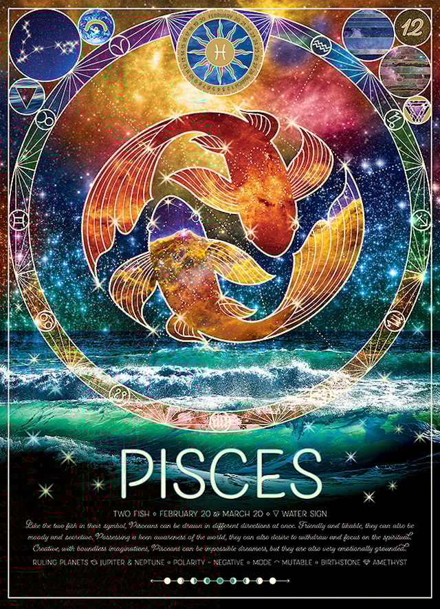 Produktbild 3 för Pussel Zodiac Pisces 500 bitar, Cobble Hill