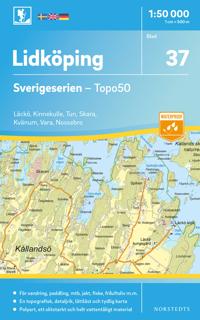 37 Lidköping Sverigeserien Topo50 : Skala 1:50 000