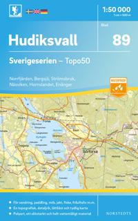 89 Hudiksvall Sverigeserien Topo50 : Skala 1:50 000
