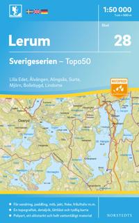 28 Lerum Sverigeserien Topo50 : Skala 1:50 000