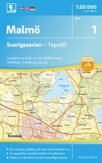 1 Malmö Sverigeserien Topo50 : Skala 1:50 000