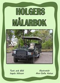 Holgers gröna målarbok – Måla med Holger på safari