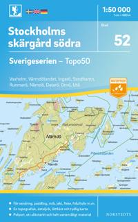 52 Stockholms skärgård södra Sverigeserien Topo50 : Skala 1:50 000