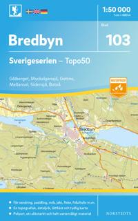 103 Bredbyn Sverigeserien Topo50 : Skala 1:50 000