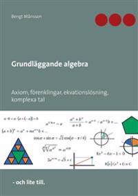 Grundläggande algebra : axiom, förenklingar, ekvationslösning, komplexa tal