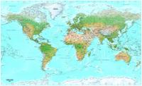 Världskarta i rör 70×100 cm