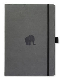 Dingbats* Wildlife A4+ Grey Elephant Notebook – Dotted