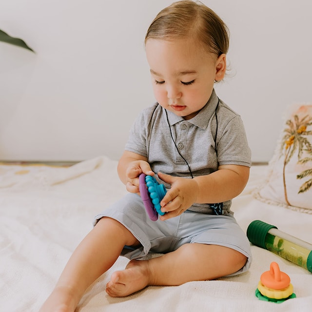 Produktbild 2 för Jellystone Designs Stapelleksak och Bitring Rainbow Janod