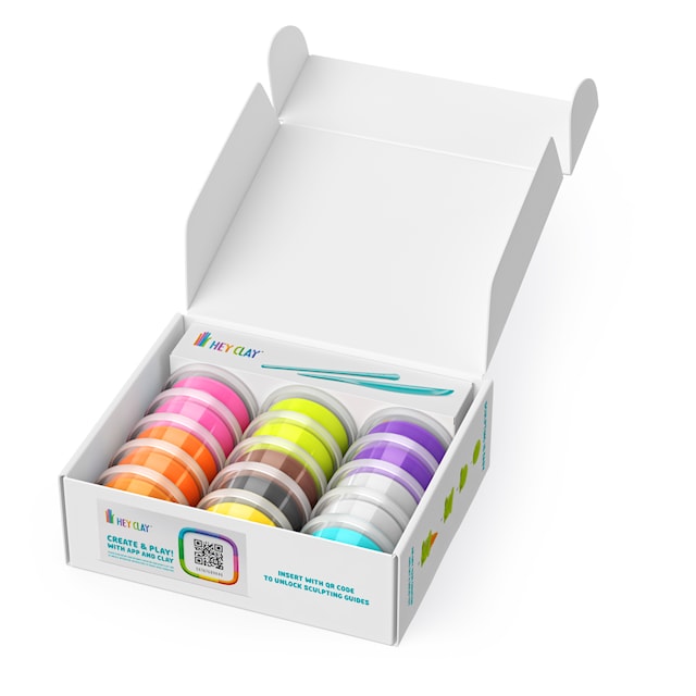 Produktbild 2 för Modellera Hundgänget 15-pack Luftttorkande Hey Clay