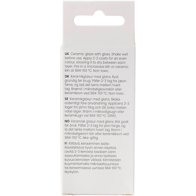 Produktbild 2 för Keramikglasyr, 984-1101 °C, transparent, klar, 60 ml/ 1 burk